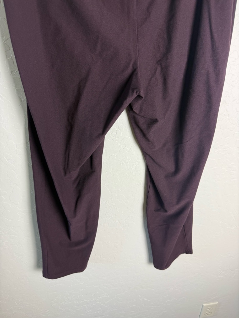 Eileen Fisher Washable Stretch Crepe Slim Ankle Pant Cassis Purple Large TK - Picture 15 of 16